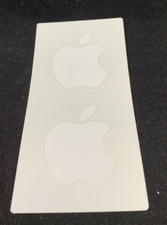 NEW WHITE Apple Logo Sticker Decal - Genuine OEM - Includes 2 Stickers - Large