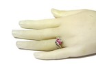 14k White gold .56ct SI2 I diamond Natural pink sapphire ring 9.3g 7 gemstone — photo 8