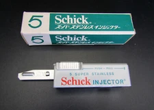 SCHICK VTG INJECTOR 5 BLADE DISPENSER JPN MARKET Made In Canada UNUSED COND. #21