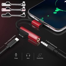 Type-C To 3.5mm And Charger 2 In 1 Headphone AUX Audio Jack USB C Cable Adapter