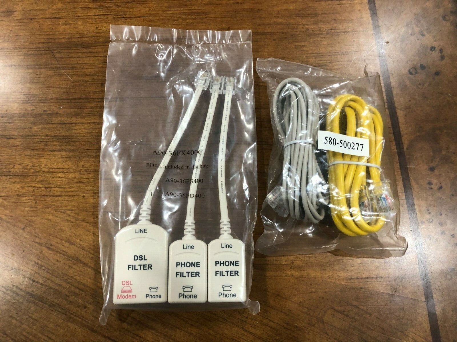 3 New Filters - 1 DSL Filter & 2 Phone Filters - Includes Cables to ...