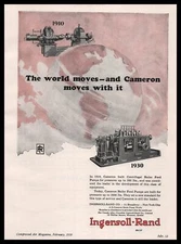 1930 Ingersoll Rand Co. New York Cameron Boiler Feed Compressor Pumps Print Ad