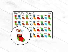 2653 Christmas Stockings Planner Stickers.