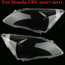 Left+Right Headlight Lens Cover Clear Replace Lampshade for Honda CRV 2007-2011