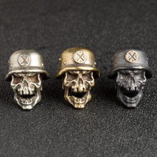 Helmet Skull Paracord Beads Lanyard Bead 6mm Hole Keychain Charm Pendant