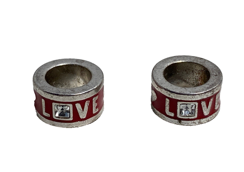 Brighton LOVE Spacers With Clear Crystal 2 Spacers - Picture 3 of 8