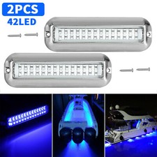 2x 42 LED Blue 316 Stainless Steel Underwater...