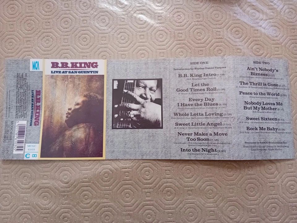 BB KING.LIVE AT SAN QUENTIN.UK CASSETTE ALBUM.EX.EX. - Image 2 of 4