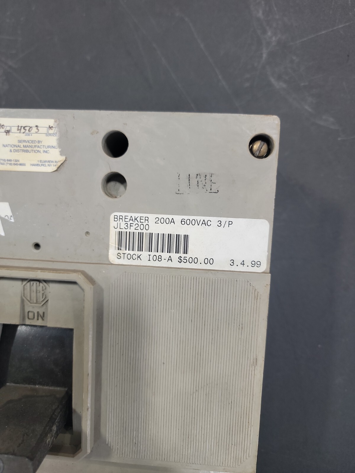 ITE I-T-E JL3-F200 3 pole 200 Amp 600 Volt Circuit Breaker 3 PH