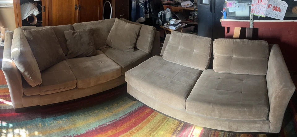 Sofá marrón claro en forma de L; se separa en 3/2 sofás o combina Foto 4 de 4