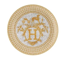 NEW HERMES MOSAIQUE AU 24 GOLD TART PLATTER #P026022P BRAND NIB LARGE SAVE$ F/SH