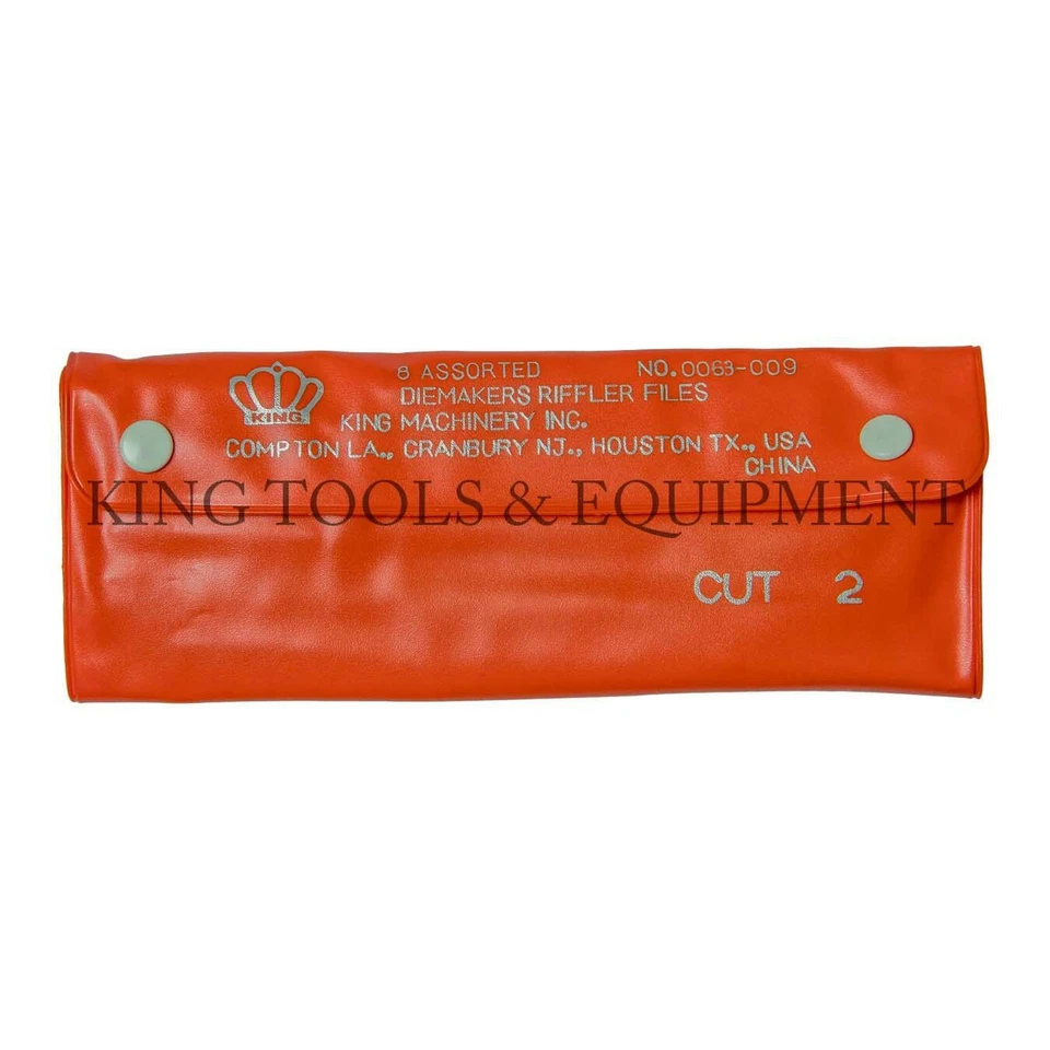 New KING 8pc Assorted Second Cut RIFFLER FILES, American Double Cut, Double End - Image 4 of 4