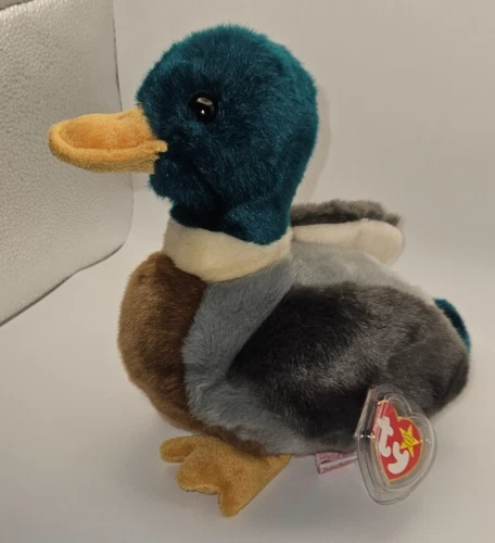 Vintage Ty Original Beanie Buddy Jake The Mallard Duck 1998 9" FREE SHIPPING