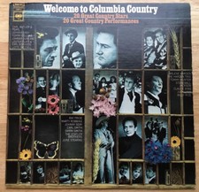 TOMMY HUNTER SIGNED WELCOME TO COLUMBIA COUNTRY 20 COUNTRY STARS VINYL RECORD!