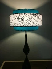 Mid Century Vintage Style 3 Tier Fiberglass Lamp Shade Modern Atomic Retro TB3