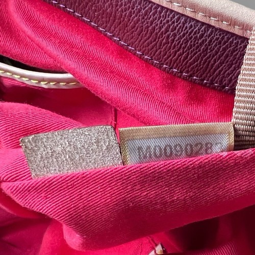 Dooney & Bourke Eva Bailey Travel Tote Cranberry Red Pebble Leather Shoulder Bag - Picture 12 of 12