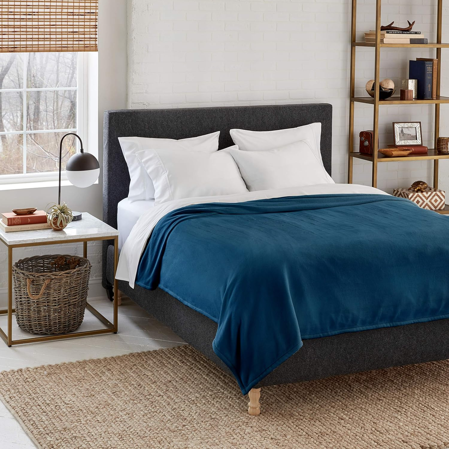 Queen Heated Electric Blanket - Soft Brushed Microplush for Warmth & Cozy Comfort