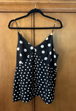 BANANA REPUBLIC BLACK POLKA DOT TOP - NWT - SIZE S