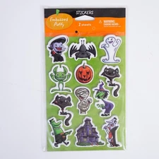 Stickety Doo Da American Greetings Ghost Cat Embossed Puffy Halloween Stickers