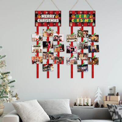 2 Stück Weihnachtskartenhalter rustikal für Festival Büro Weihnachtsdeko