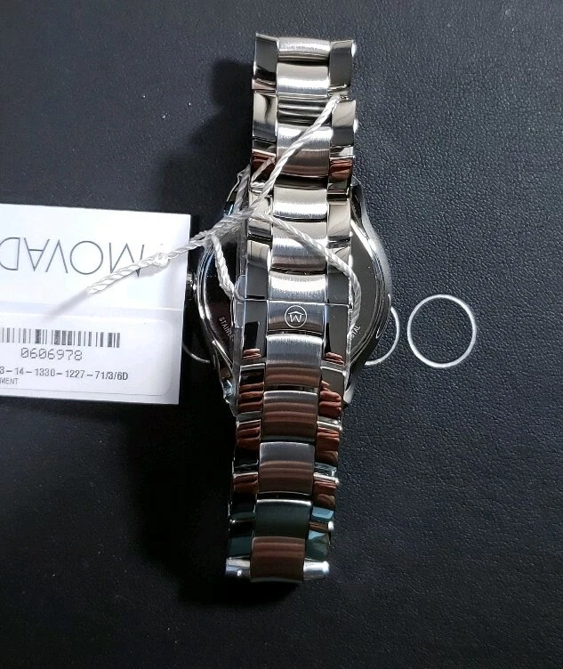 Movado 0606978 Bellina Diamond Watch With 36mm Pearl Face Silver Breclet