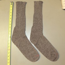 100 Wool Swedish Crew Hiking/Work Socks for Men Warm Thick LARGE 9.5-12 3.3oz