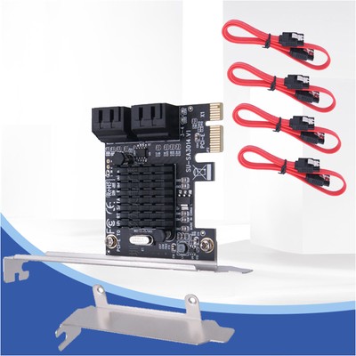 PCIe PCI Express to 6G SATA3.0 SATA III 4-Port Expansion Controller Card Adapter