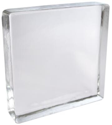 Fuchs Design Crystal Collection Klassisch Glänzend, Glasblock 20x20x5cm, 1 Stück