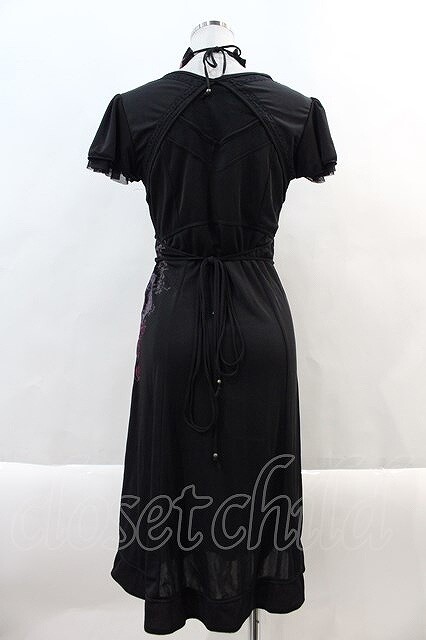 ワンピース Y's 24AW LACE DESIGN PT LACE UP DRESS 1 Set-061930180-10624695-Pink.