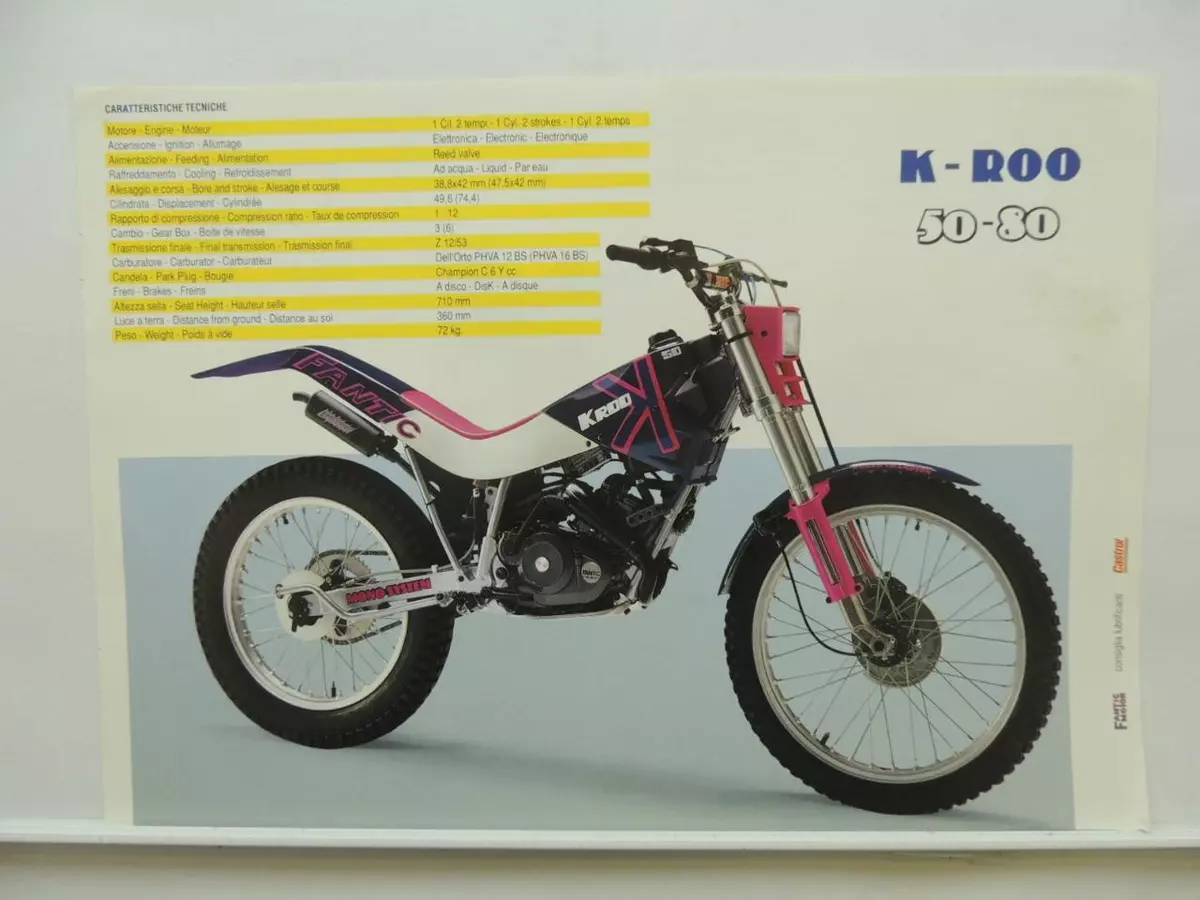 2 Fantic K R00 50 80 309 249 125.9 Trials Brochures L9375