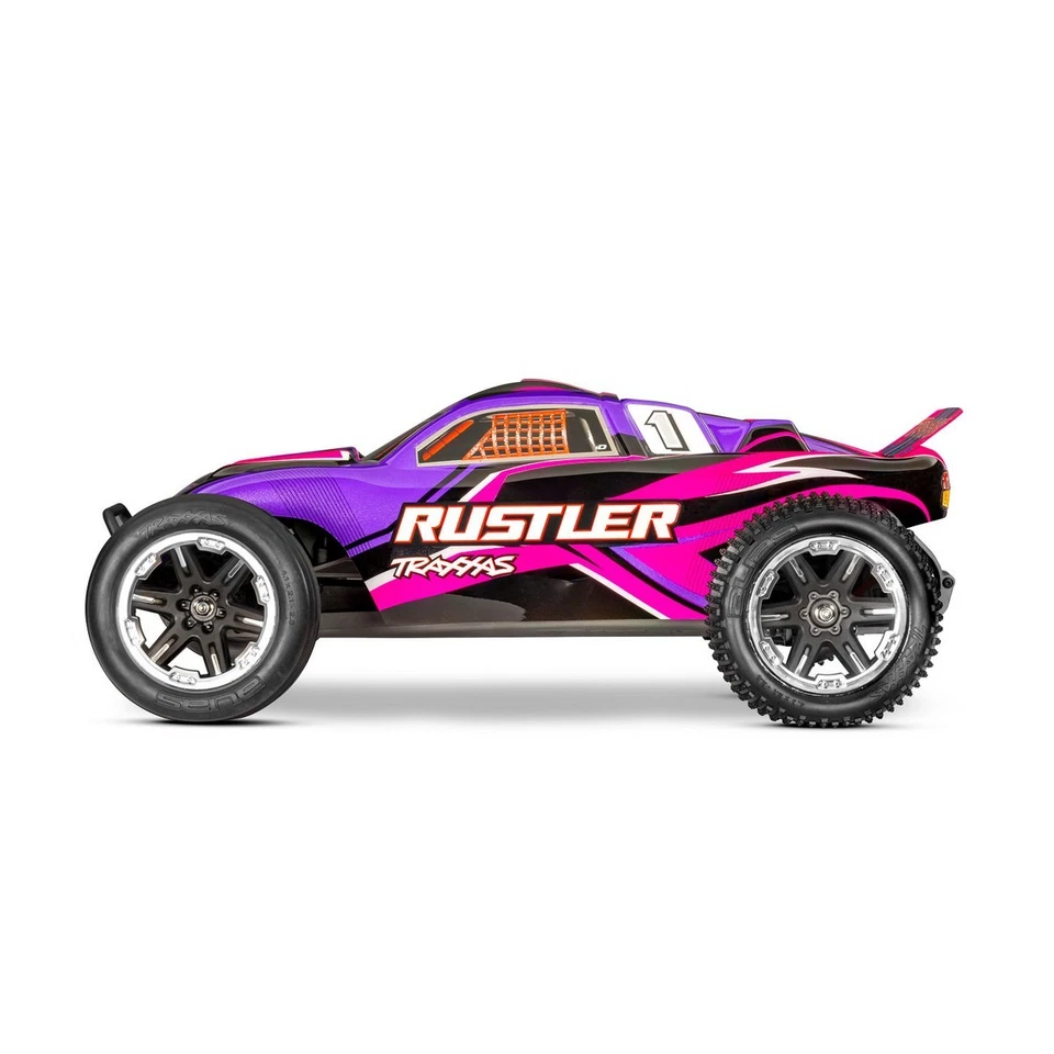 Traxxas Rustler 1:10 2WD Stadium-Truck RTR Clipless 2,4GHz pink - Bild 3 von 4