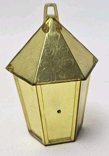 Vintage MCM Diorama Holy Family Jesus Plastic Yellow Christmas Ornament - Picture 7 of 8