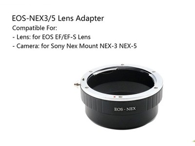 EOS-NEX Objektivadapter für EOS Objektiv auf Sony E-Mount NEX Kamera Gehäuse UK VERKÄUFER