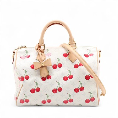 Vuitton x Murakami Takashi monogram cherry Speedy Bandoulière 30 M14238 White Th