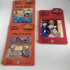 LeapFrog School House Leap Pad Lot 3 Books  Cartridges Level 4 and 5.