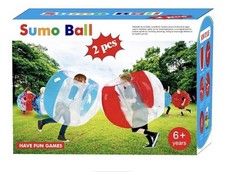 2PK Inflatable Bumper Balls for Adults 4ft/1.2m Sumo Balls Red Blue, 48inch 