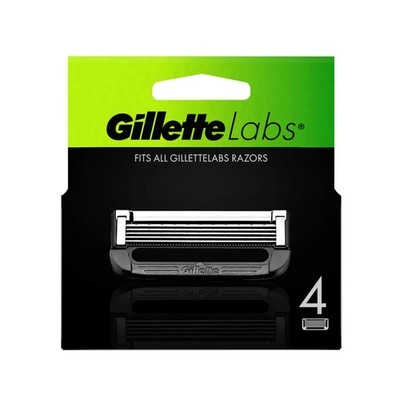 GILLETTE LABS RASIERKLINGEN (4 PATRONEN PACKUNG) BRANDNEU UND VERSIEGELT 100 % ORIGINAL