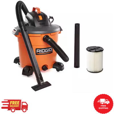 NEW Ridgid 16 Gal. 5-Peak HP NXT Wet/Dry Shop Vacuum with Filter Locking Hose