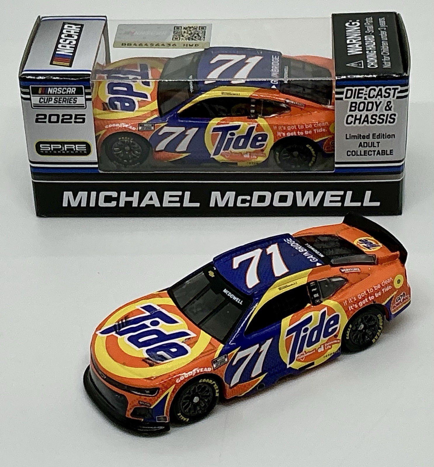 2025 1/64 #71 Michael McDowell “Tide” Chevrolet Ltd. Edition Same Day Shipping