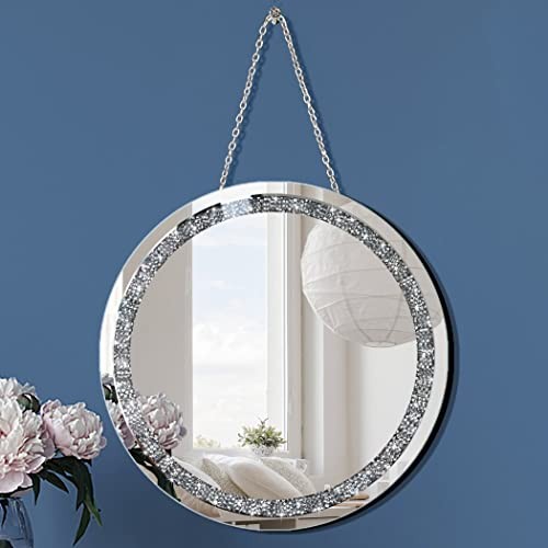 Crush Diamond 12 Zoll Wandspiegel mit Eisenkette Zuhause 12" L x 12" B - Bild 2 von 7