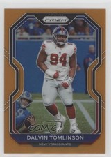 2020 Panini Prizm Orange Prizm 168/249 Dalvin Tomlinson #165 14t3
