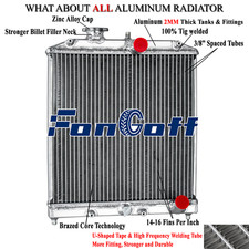 Aluminum Radiator Fit 1992-2000 Honda Civic Eg Ek Del Sol Integra B1618 D1516