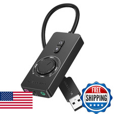 Vention Usb Sound Card External Stereo Sound Card Volume Control Usb To 3.5Mm