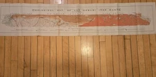 1899 Geological Map 59x12" of the Mesabi Iron Range Minnesota Original Cook Lake