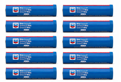 Chevron Moly Grease EP NLGI 2 14 oz Cartridge (Pack of 10) Heavy Duty Lubricant