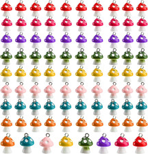 80 Pcs Mushroom Pendant Charms, Colorful Mushroom Resin Charms for Jewelry Makin