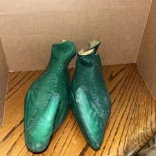 Green Elf Fairy Jester Rubber Costume Shoes