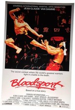 Bolo Yeung Signed Bloodsport 24x36 Poster w Chong Li Exact Proof