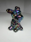 Vtg FENTON Iridescent Green Carnival Glass Scottie Scotty Dog Terrier Figurine