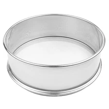 Stainless Steel Flour Sifter Fine Mesh Round Flour Sieve for Baking 9.5" Diam...